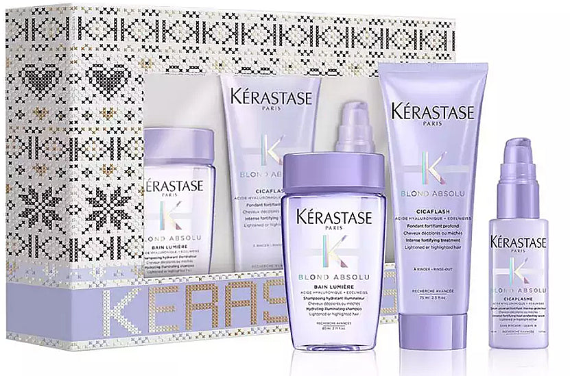 Kerastase Blond Absolu Small Christmas Set (sham/80ml + cond/75ml + serum/45ml)